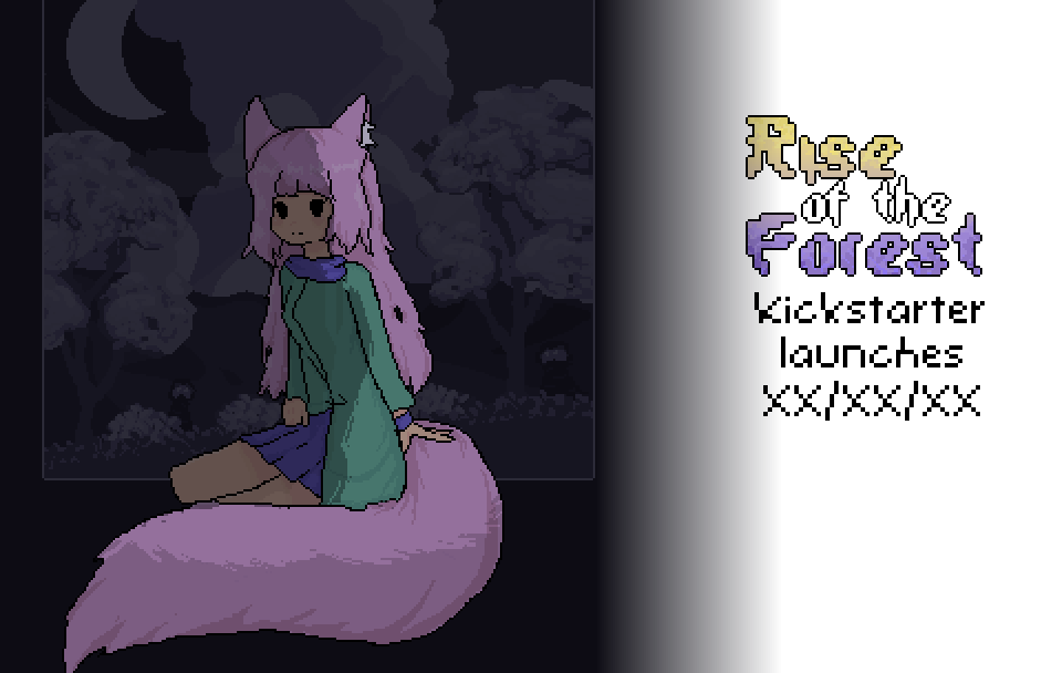 Rise of the Forest artwork featuring Kickstarter release date